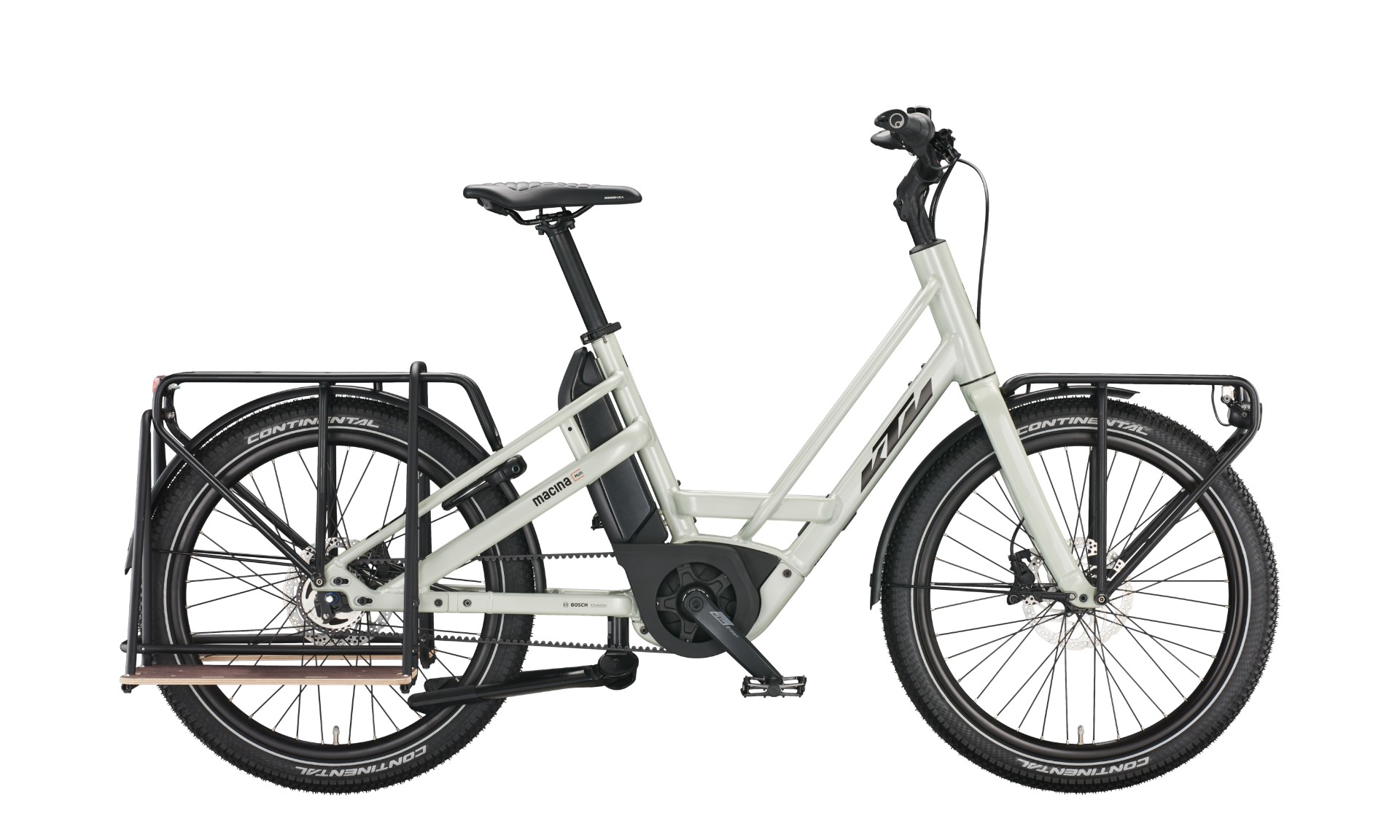 KTM MACINA MULTI URBAN UNI - ELEKTROMOS CARGO KERÉKPÁR - DEW SILVER (BLACK+ORANGE) - 2022