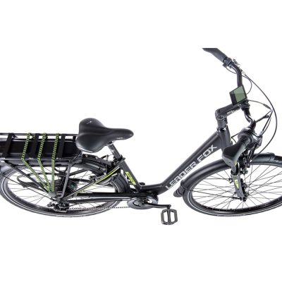 LEADER FOX E-BIKE E-CITY PARK CITY 28 2020-1 ELEKTROMOS VÁROSI KERÉKPÁR – MATT FEKETE/ZÖLD