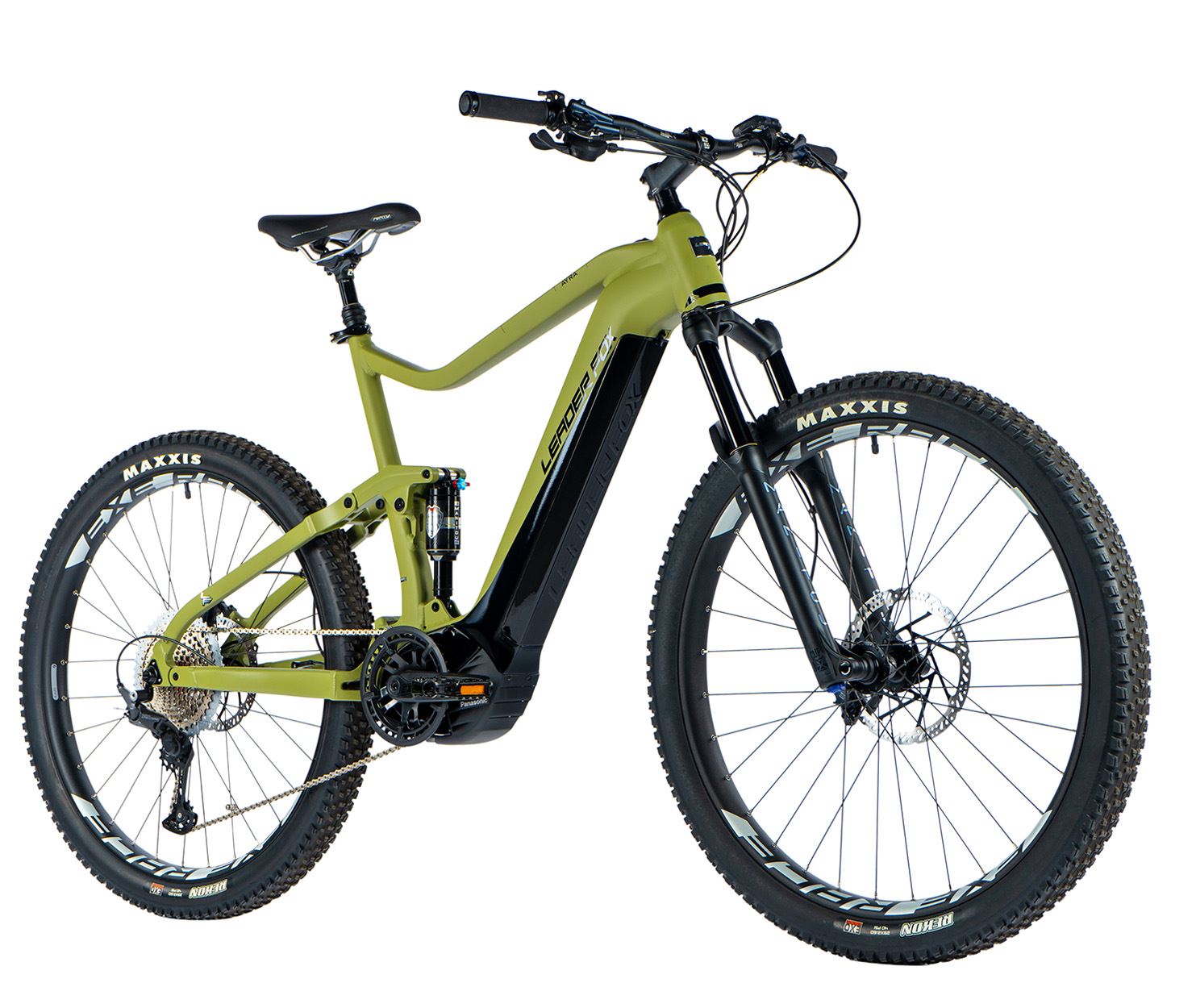 LEADER FOX AYRA 2023 - ELEKTROMOS MTB KERÉKPÁR - KATONAZÖLD