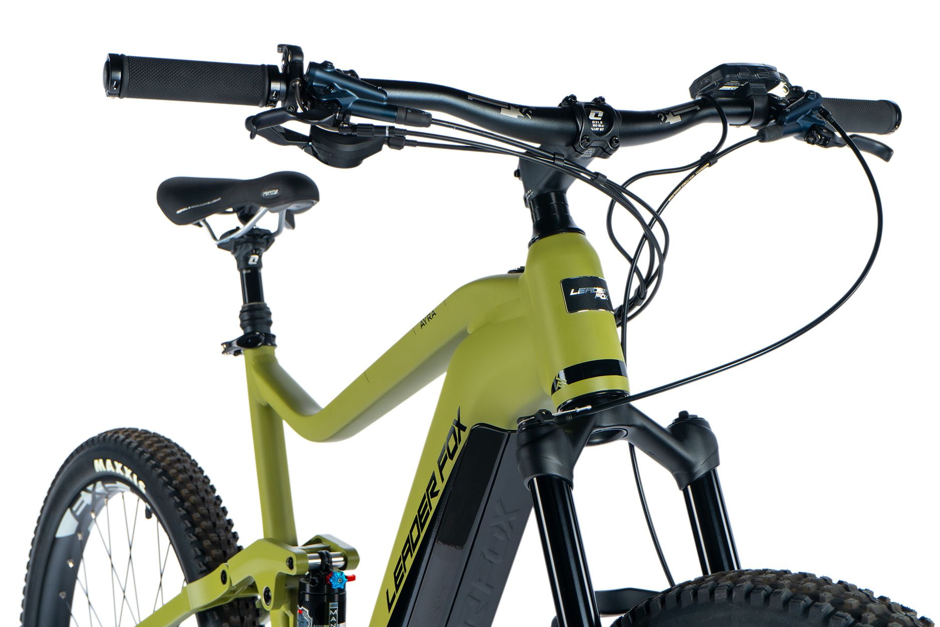 LEADER FOX AYRA 2023 - ELEKTROMOS MTB KERÉKPÁR - KATONAZÖLD